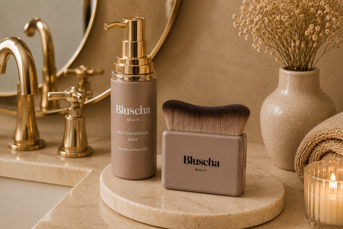 Bluscha® Luxe Tanning Brush - Taupe