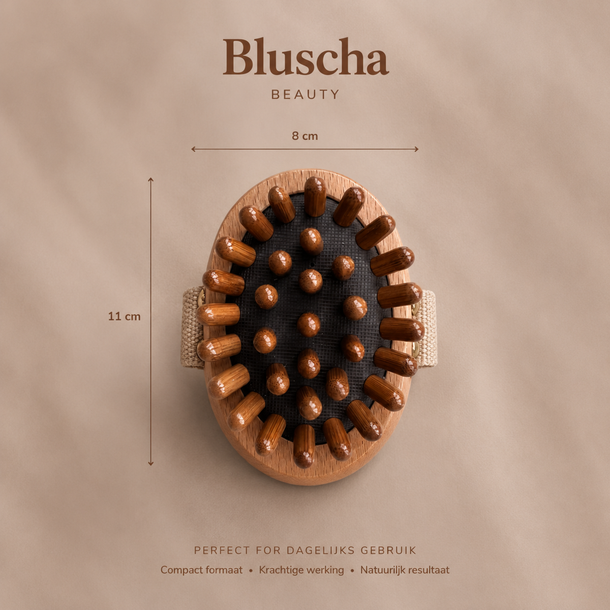 Bluscha® Massage Borstel Anti Cellulitis afmetingen