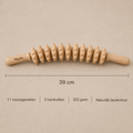 Bluscha® Premium Gebogen Houten Massage Roller afmetingen 39 cm