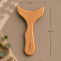 Bluscha houten gua sha massagetool afmetingen 30 x 15 cm