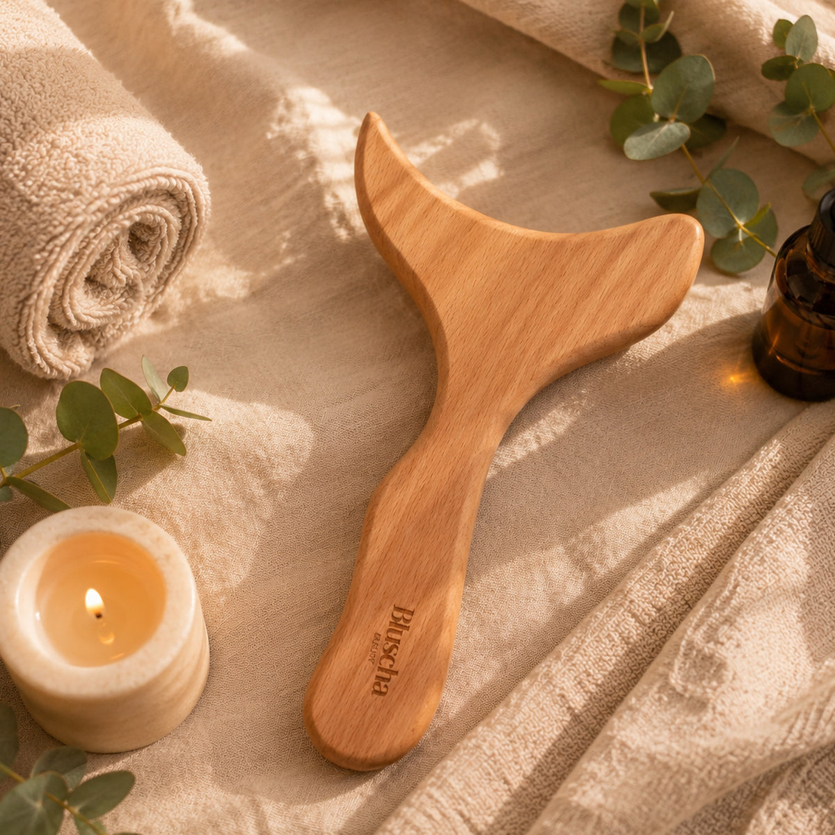 Bluscha houten gua sha massagetool spa