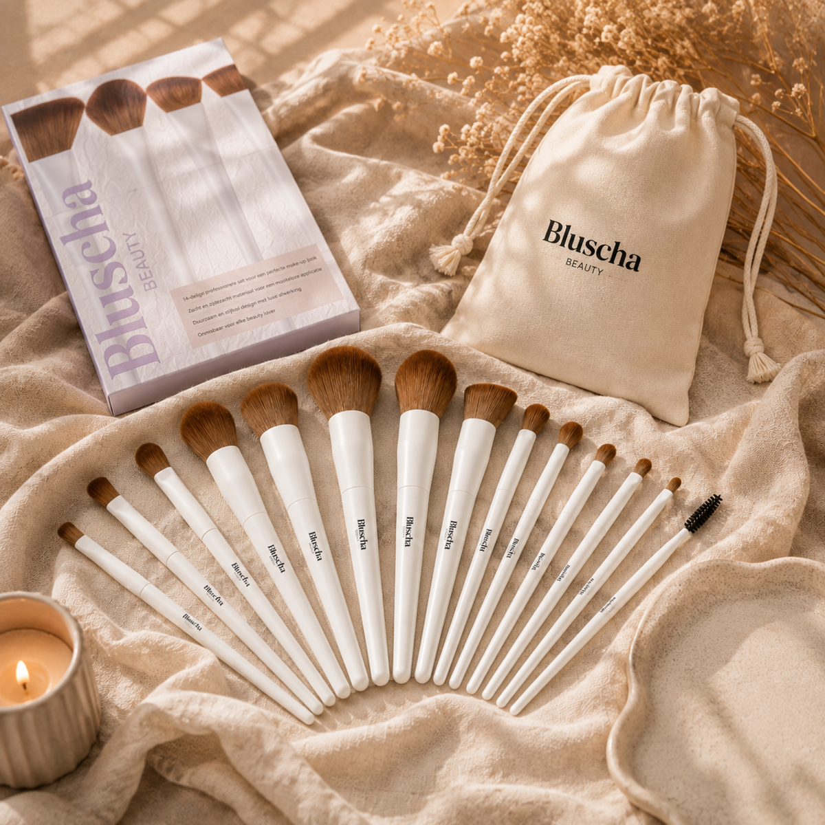 Bluscha® Luxe Make-Up Kwasten Set productbeeld