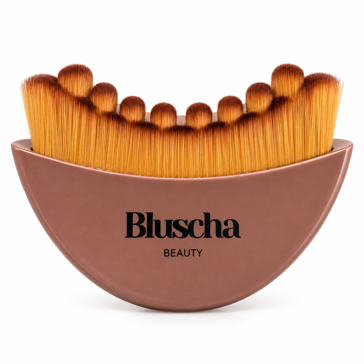 Bluscha multifunctionele gezichtsborstel bruin voor foundation self tan en drainage