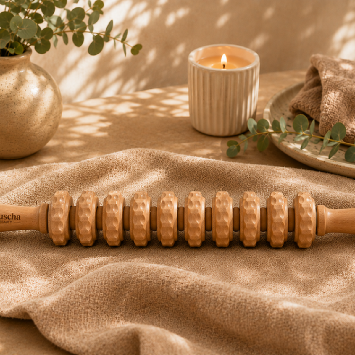 Bluscha® Premium Houten Massage Roller detail