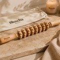 Bluscha® Premium Houten Massage Roller met opbergzakje