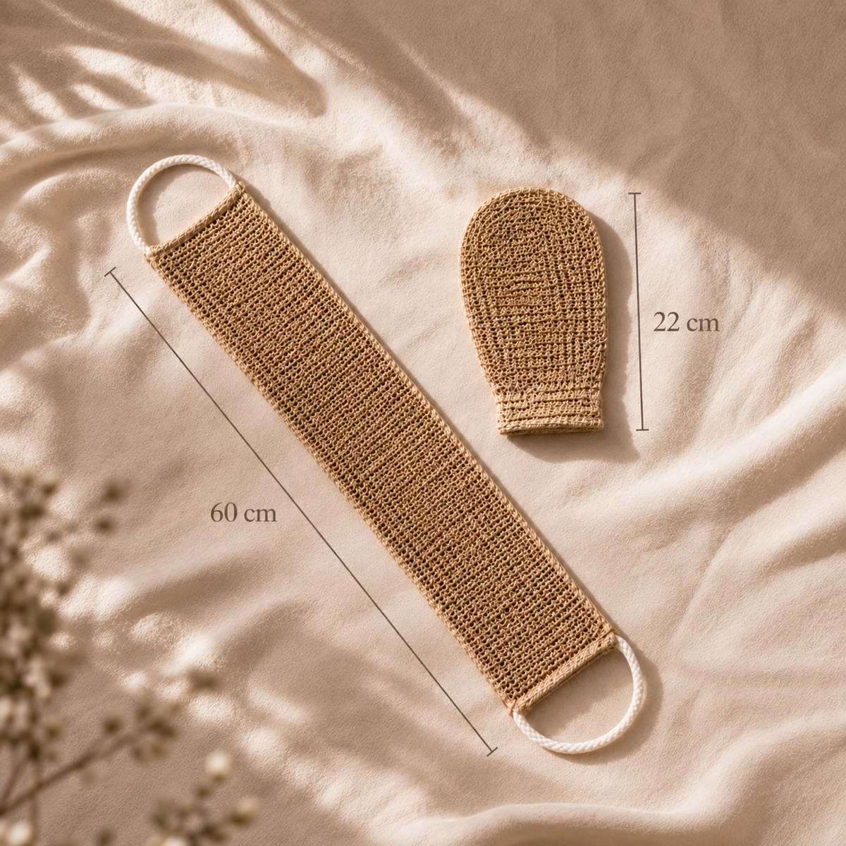 Bluscha Scrub Set Sisal afmetingen