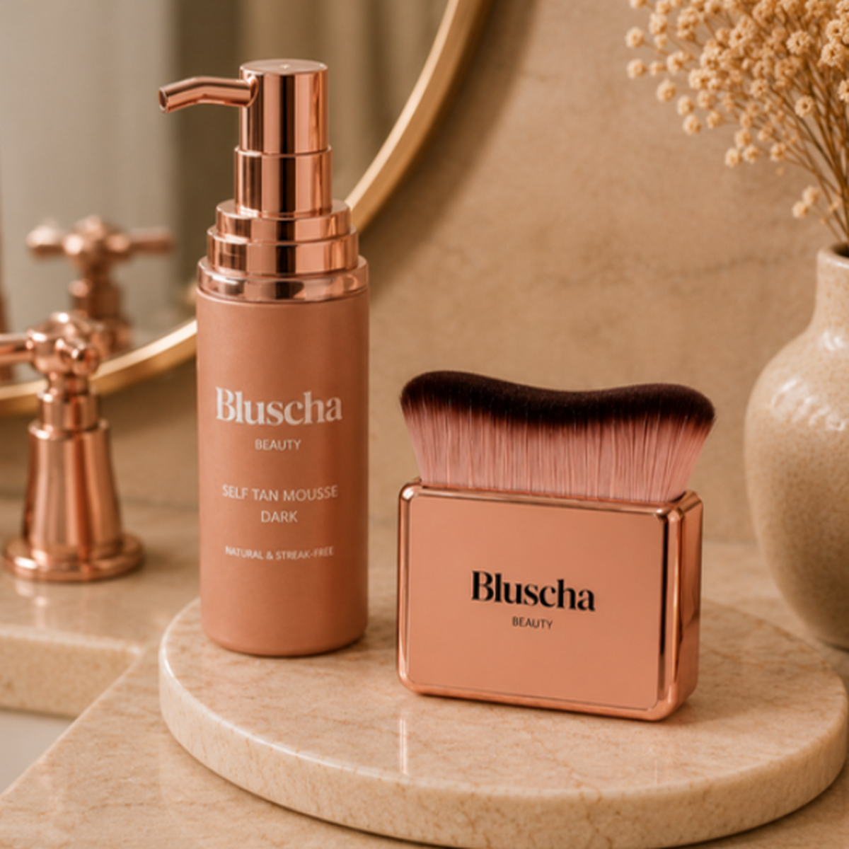 Bluscha® Luxe Tanning Brush Rosé lifestyle