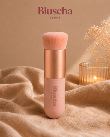 Bluscha® Beauty Brush – Foundation Brush – Make-up Kwast – Roze & Roségoud