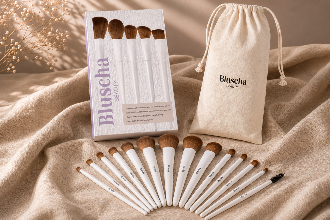 Bluscha® Luxe Make-Up Kwasten Set - 14 Delig