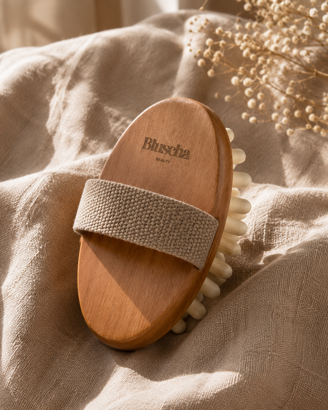 Bluscha® Massage Borstel Wit Anti Cellulitis hero